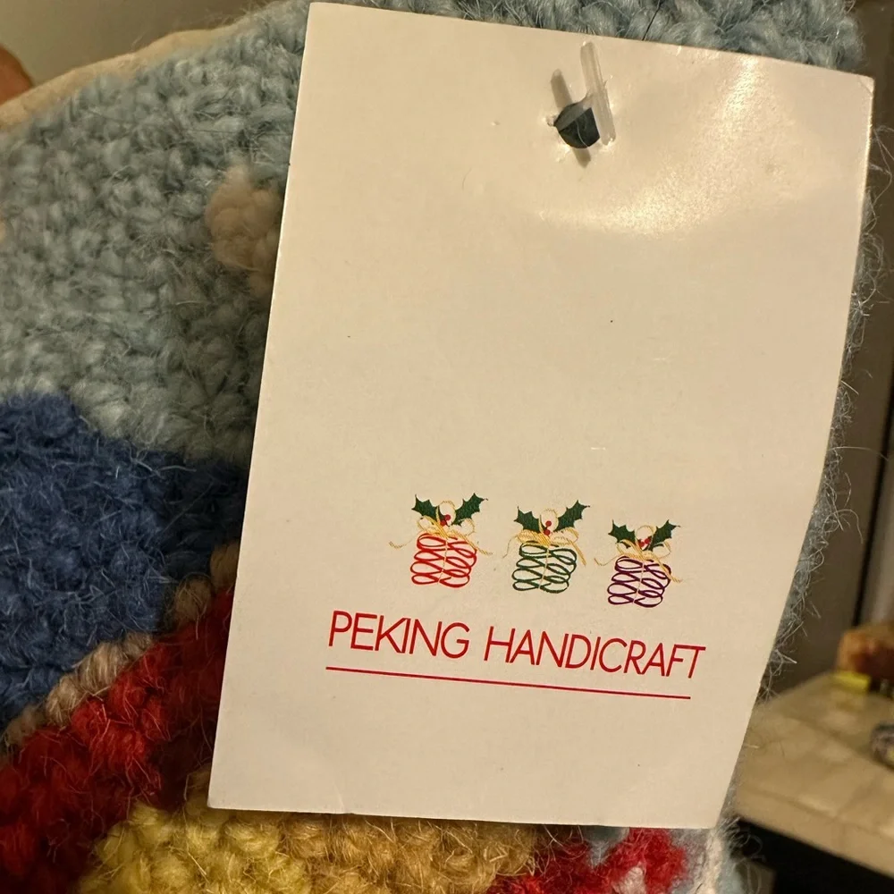Pillow Needlecraft Wool Santa Christmas Peking 19x15.5 NWT‎